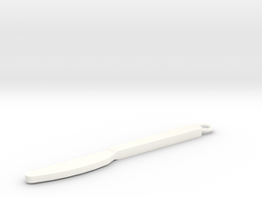 Knife Pendant in White Processed Versatile Plastic