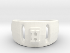 H Ring in White Processed Versatile Plastic