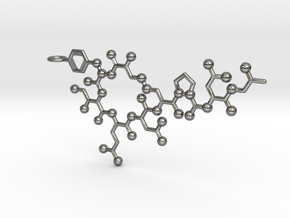 Oxytocin Pendant in Fine Detail Polished Silver