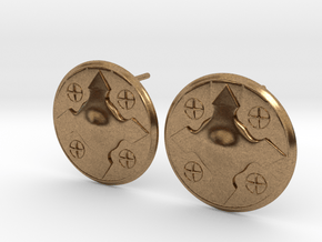 Wotan Cross Earring in Natural Brass
