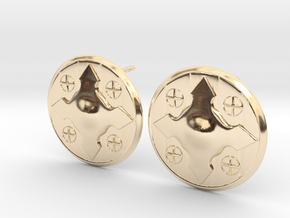 Wotan Cross Earring in 14k Gold Plated Brass