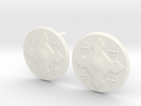 Wotan Cross Earring in White Processed Versatile Plastic
