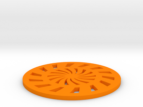 Coaster-3 in Orange Processed Versatile Plastic