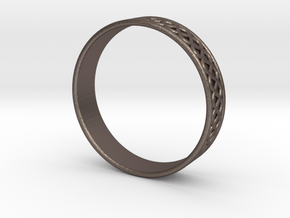 Ornamental Ring in Polished Bronzed Silver Steel