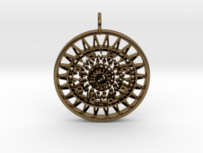 Ornamental keychain/pendant #3 in Polished Bronze