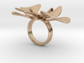 Petals ring - 20 mm in 14k Rose Gold Plated Brass