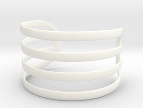 Bangled bracelet in White Processed Versatile Plastic