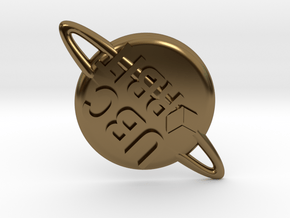 Orbit pin 2 in Polished Bronze