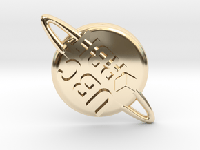 Orbit pin 2 in 14k Gold Plated Brass