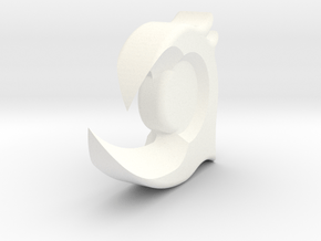 Pendant in White Processed Versatile Plastic