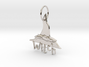 Witch Key Chain by Graphic Glee in Rhodium Plated Brass