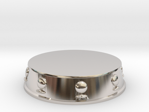 Pawn Base - 1 inch in Rhodium Plated Brass