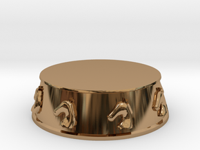Chess Knight Base - 1 inch in Polished Brass