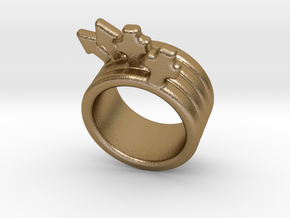 Love Forever Ring 32 - Italian Size 32 in Polished Gold Steel