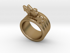 Love Forever Ring 33 - Italian Size 33 in Polished Gold Steel