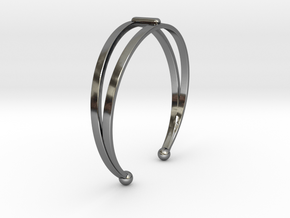 Ø53 Mm Bracelet Elegance Ø2.086 inch XS in Fine Detail Polished Silver