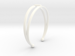 Ø53 Mm Bracelet Elegance Ø2.086 inch XS in White Processed Versatile Plastic