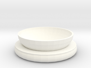 Cat or Dog Bowl in White Processed Versatile Plastic