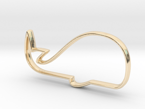 Whale Pedant in 14k Gold Plated Brass