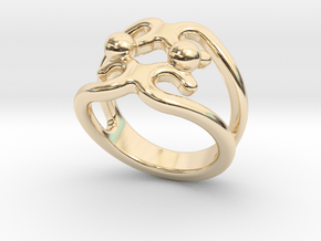 Two Bubbles Ring 18 - Italian Size 18 in 14K Yellow Gold