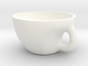 Tea Bowl in White Processed Versatile Plastic