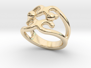 Two Bubbles Ring 21 - Italian Size 21 in 14K Yellow Gold