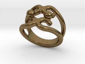 Two Bubbles Ring 22 - Italian Size 22 in Polished Bronze