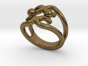Two Bubbles Ring 27 - Italian Size 27 in Polished Bronze