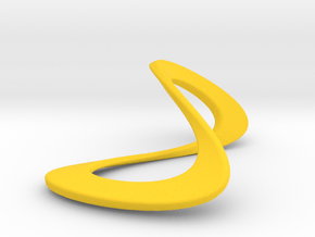 Eternal Love Loop Pendant 3cm tall in Yellow Processed Versatile Plastic