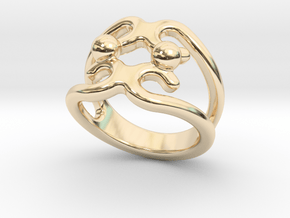 Two Bubbles Ring 28 - Italian Size 28 in 14K Yellow Gold
