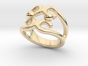 Two Bubbles Ring 30 - Italian Size 30 in 14K Yellow Gold