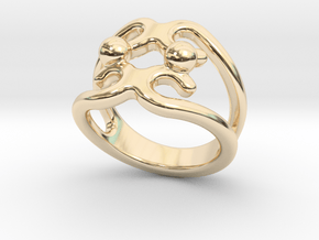 Two Bubbles Ring 31 - Italian Size 31 in 14K Yellow Gold