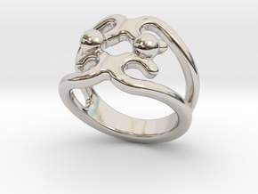 Two Bubbles Ring 31 - Italian Size 31 in Platinum