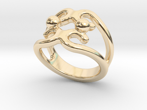 Two Bubbles Ring 32 - Italian Size 32 in 14K Yellow Gold