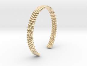 Ø2.677 inch/Ø68 Mm Bracelet L in 14k Gold Plated Brass