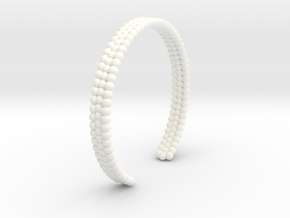 Ø2.677 inch/Ø68 Mm Bracelet L in White Processed Versatile Plastic