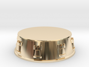 Chess Rook Base - 1 inch in 14k Gold Plated Brass