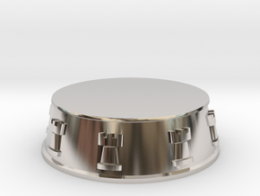 Chess Rook Base - 1 inch in Rhodium Plated Brass