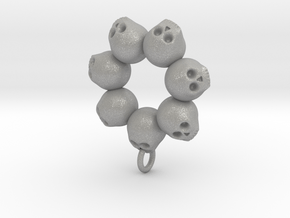 Seven Skull pendant in Aluminum
