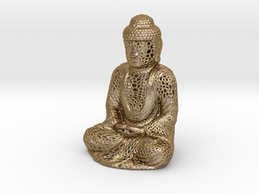 Full Buddha For Shapeways in Polished Gold Steel