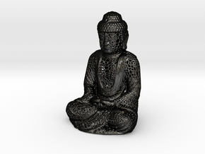 Full Buddha For Shapeways in Matte Black Steel