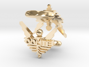 Oolite Cufflinks in 14k Gold Plated Brass