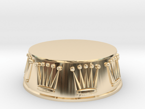 Chess Queen Base - 1 inch in 14k Gold Plated Brass