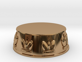 Chess King Base - 1 inch in Polished Brass