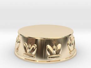 Chess King Base - 1 inch in 14k Gold Plated Brass