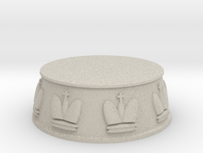 Chess King Base - 1 inch in Natural Sandstone