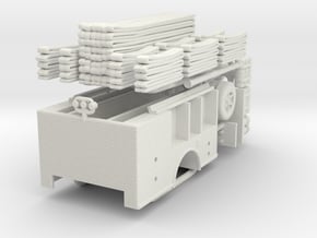 1/87 FDNY(ish) Satellite-Hose Wagon Body in White Natural Versatile Plastic
