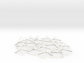 Triangle Art in White Processed Versatile Plastic
