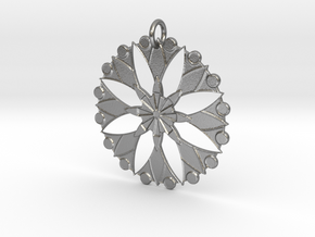 Flower Mandala No. 3 in Natural Silver