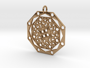 Mandala 10 Pendant in Polished Brass